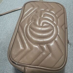 Elegant Tan Quilted Shoulder Bag